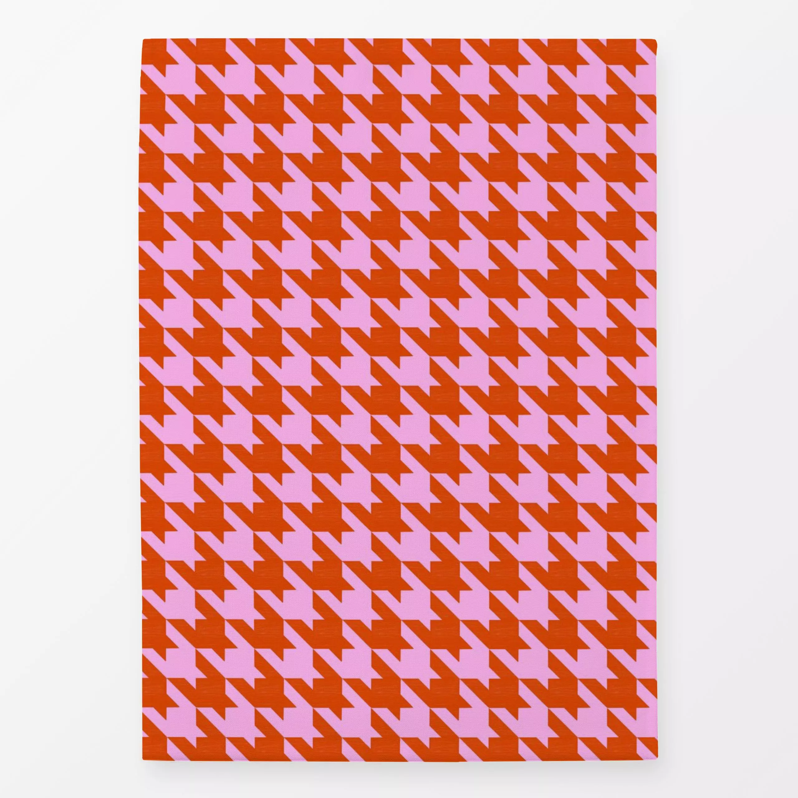 Geschirrtücher Blush Tangerine Hahnentritt - Symbole & Muster - von „Eda Şahin"; abstrakt, rosa, Retro, grafisch, bunt, colo...