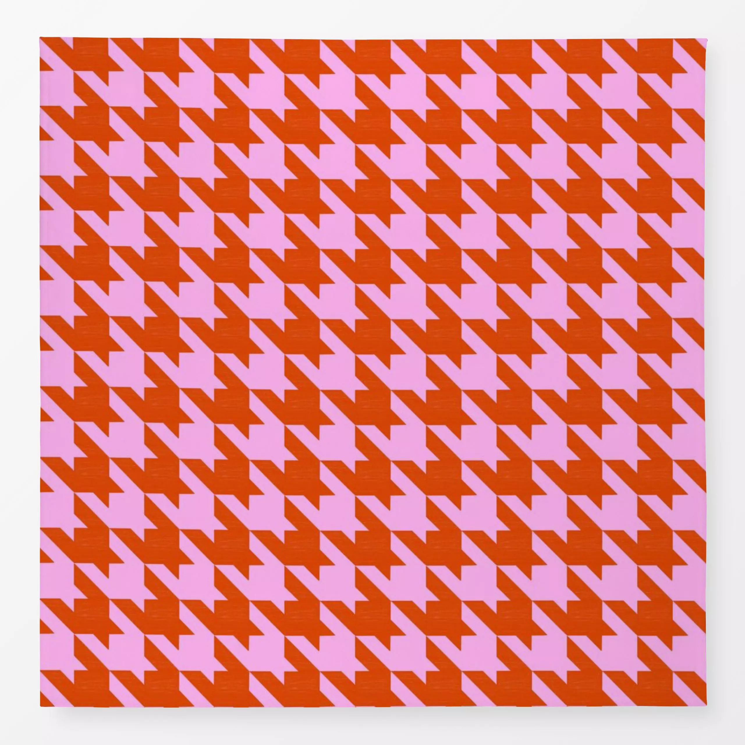 Tischdecke Blush Tangerine Hahnentritt, gemustert, von Eda Şahin