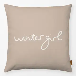 Kissen Wintergirl sand beige