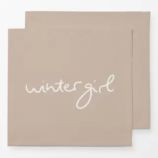 Servietten Wintergirl sand beige