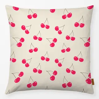 Kissen Kirschenmuster creme