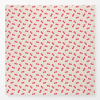 Tischdecke Kirschenmuster creme