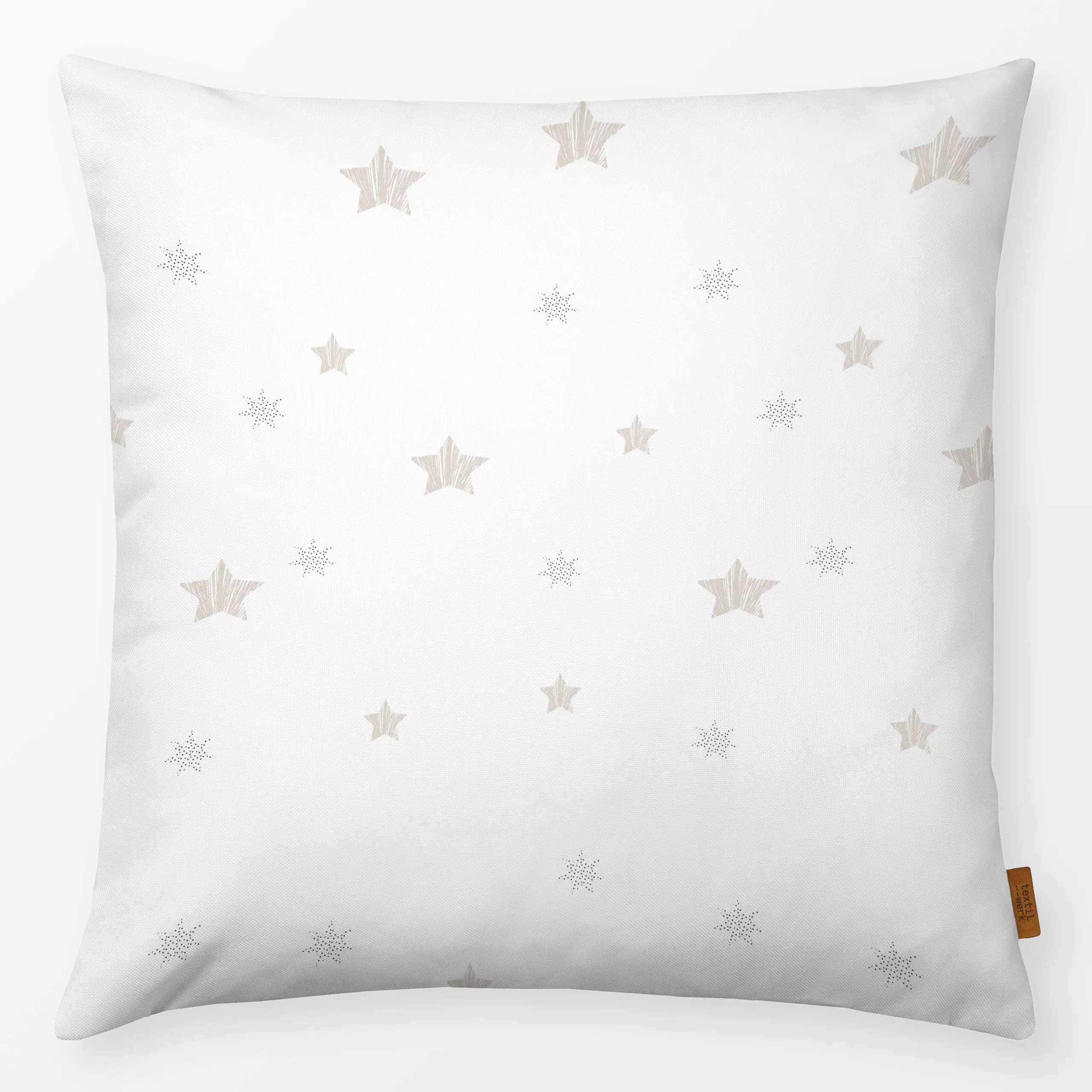 Kissen Sterne - Weihnachten - von „Alisa Knöß"; skandinavisch, Sterne, Weihnachten, beige, Nordic, Weihnachtsdeko, winterdek...