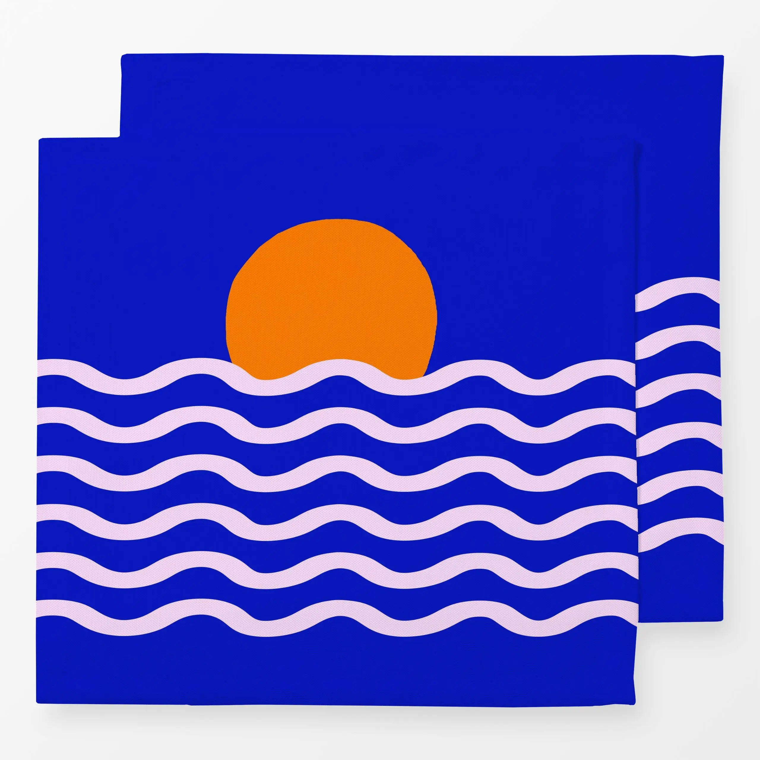 Servietten Sonnenuntergang grafisch - Natur & Landschaft, Sommer - von „Sophie Augustin Illustration"; Meer, Sonnenuntergang...