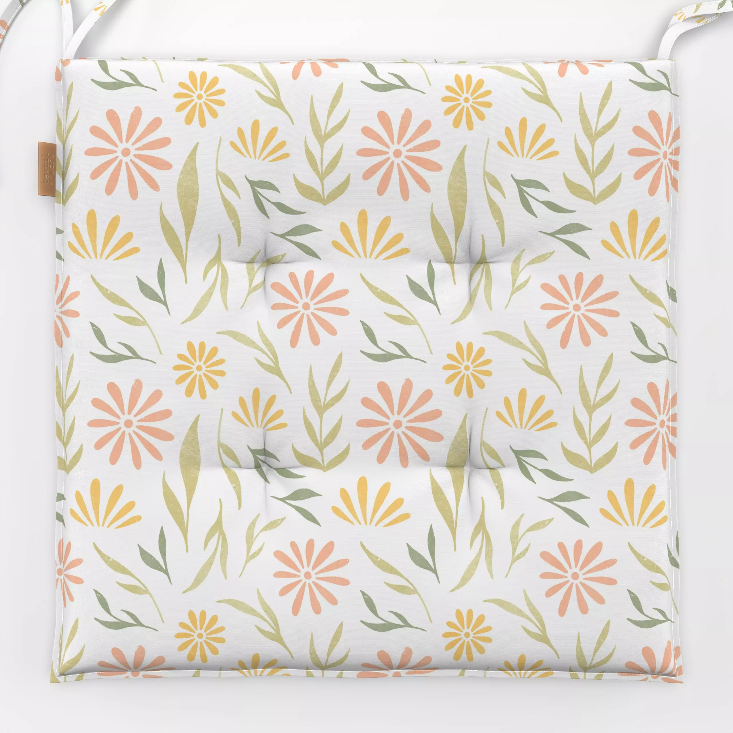 Sitzkissen Wildflower Meadow - Blumen & Florales, Frühling - von „Barlena"; Natur, minimal, Blumen, Blätter, Garten, Blüten,...
