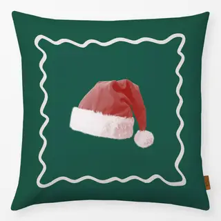 Kissen Weihnachtsmütze Grün