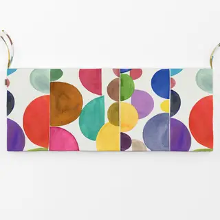 Bankauflage Geometrisch Retro Bunt Kreise