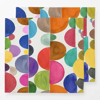 Servietten Geometrisch Retro Bunt Kreise