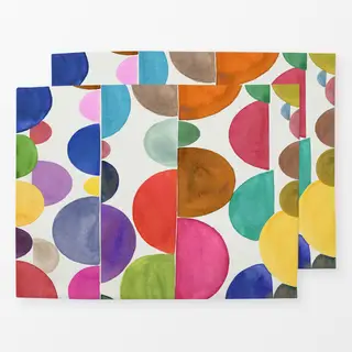 Tischset Geometrisch Retro Bunt Kreise
