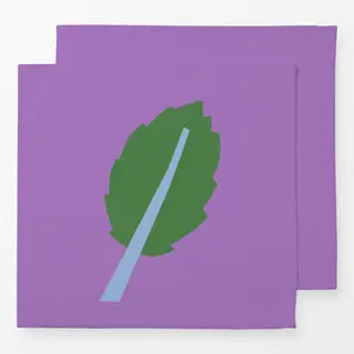 Servietten Frühling Blatt grün lila
