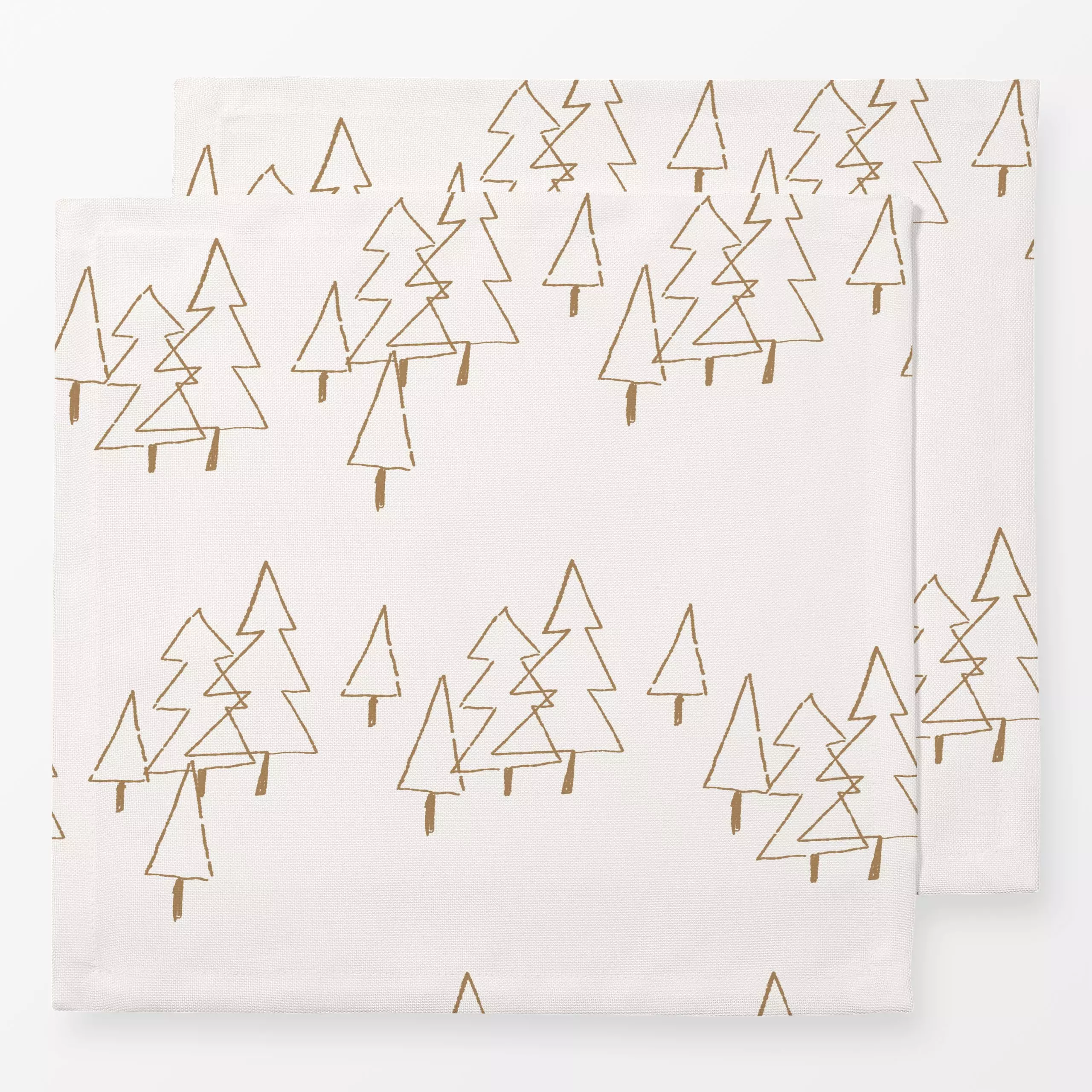 Servietten Tannenbäume - Natur & Landschaft, Weihnachten, Pflanzen & Botanik - von „Christiane Zielinski"; Zeichnung, Tannen...