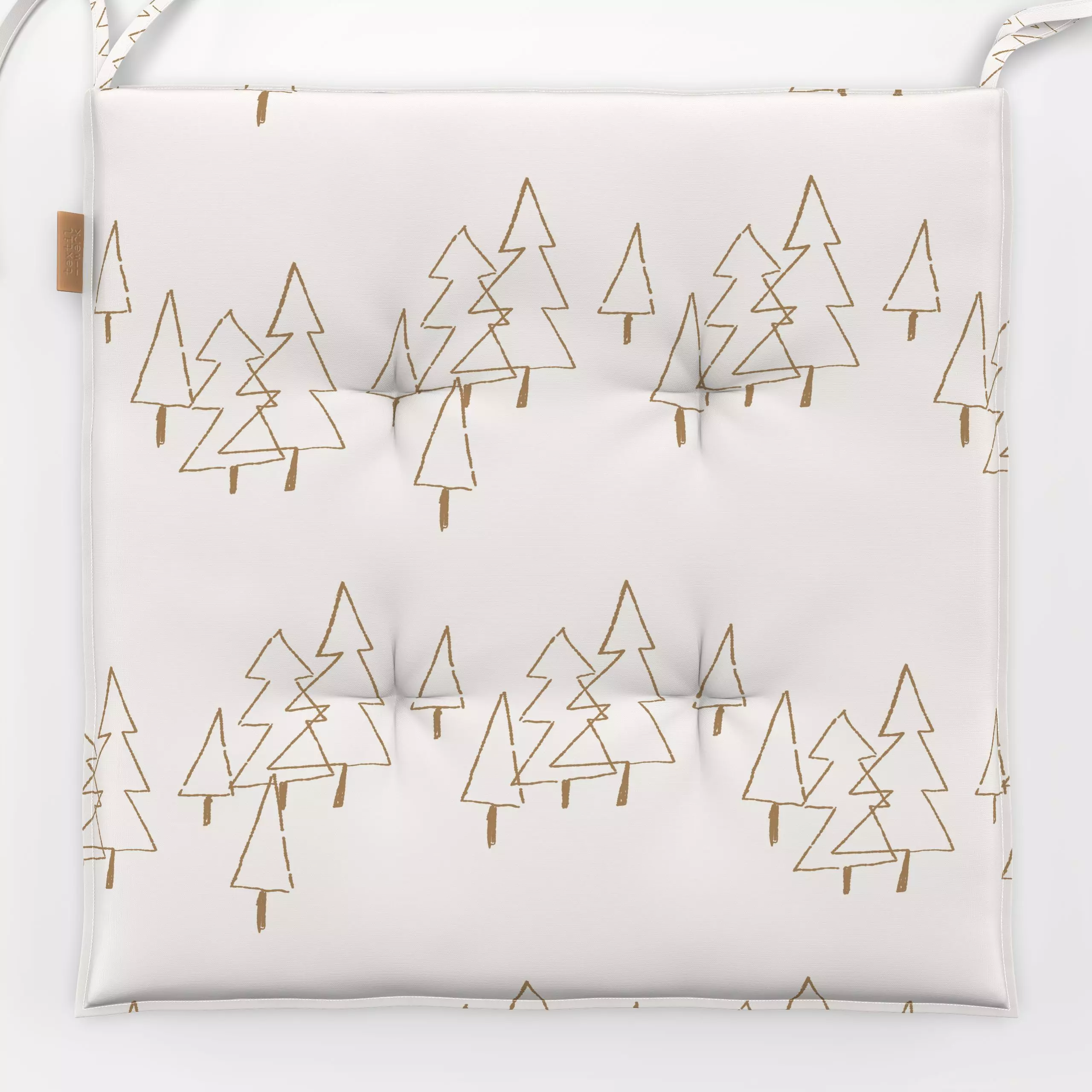 Sitzkissen Tannenbäume - Natur & Landschaft, Weihnachten, Pflanzen & Botanik - von „Christiane Zielinski"; Zeichnung, Tannen...