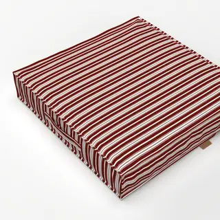 Bodenkissen Bistro Stripes fine red