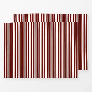 Tischset Bistro Stripes fine red