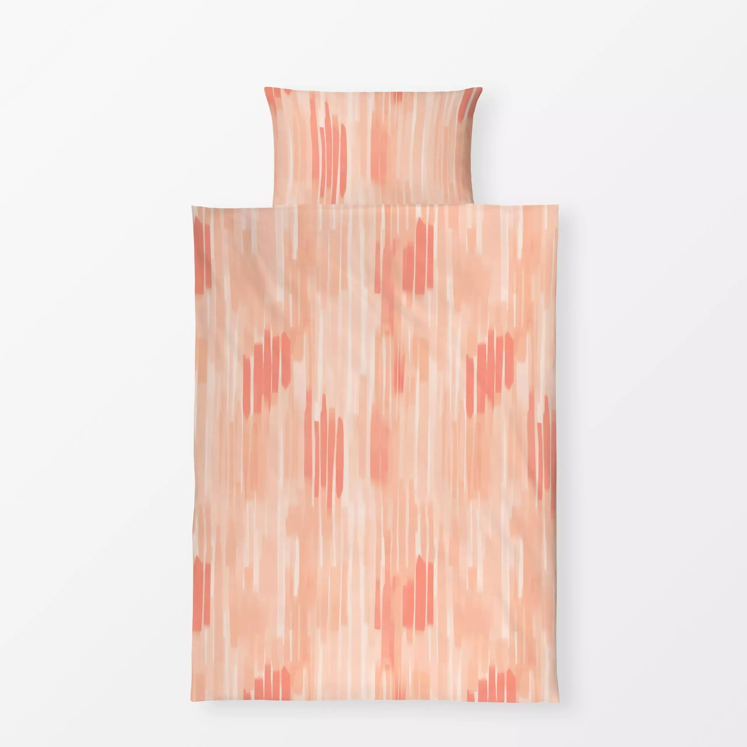 Bettwäsche Peach Fuzz Paint Strokes - Symbole & Muster - von „Andrea Haase"; Textur, abstrakt, Pastell, warm, Pfirsich, mark...