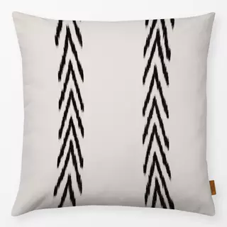 Kissen Stripes Ikat Black