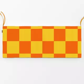 Bankauflage Checks Orange Yellow