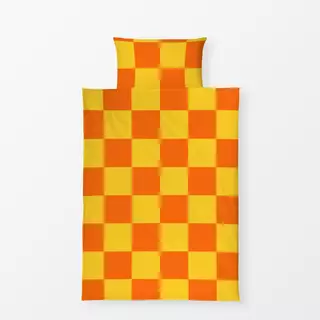 Bettwäsche Checks Orange Yellow