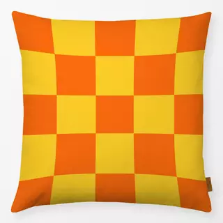 Kissen Checks Orange Yellow
