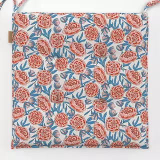Sitzkissen Pfingstrosen Weiss Rosa Blau