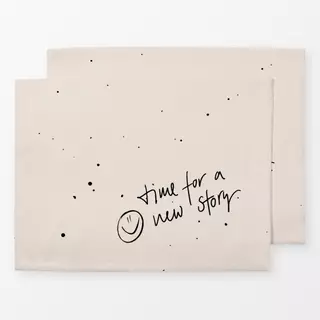 Tischset Time for a new story