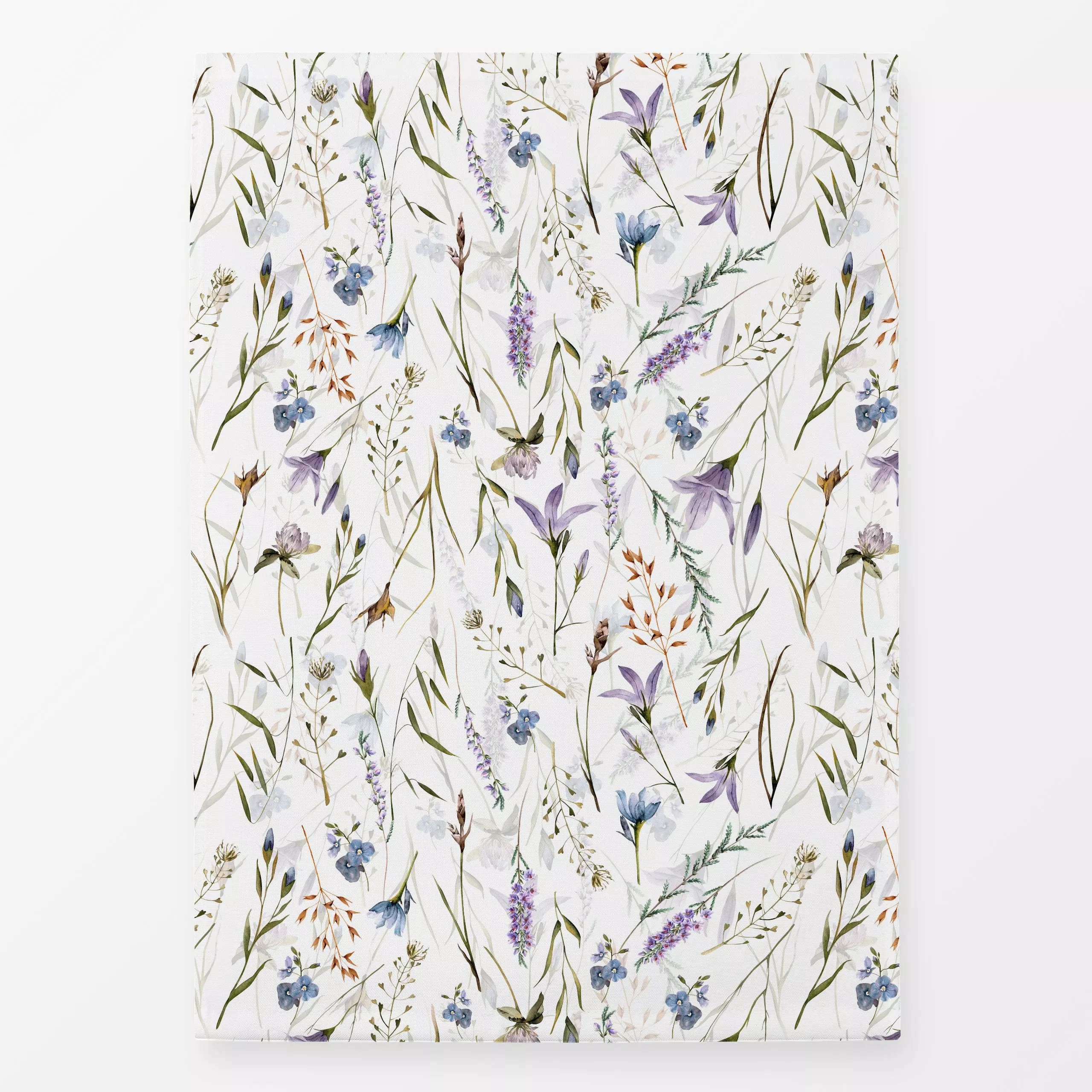 Geschirrtücher Wildkräuter und Wild Gräser - Sommer, Pflanzen & Botanik - von „Uta Naumann"; Wasserfarben, skandinavisch, Bl...