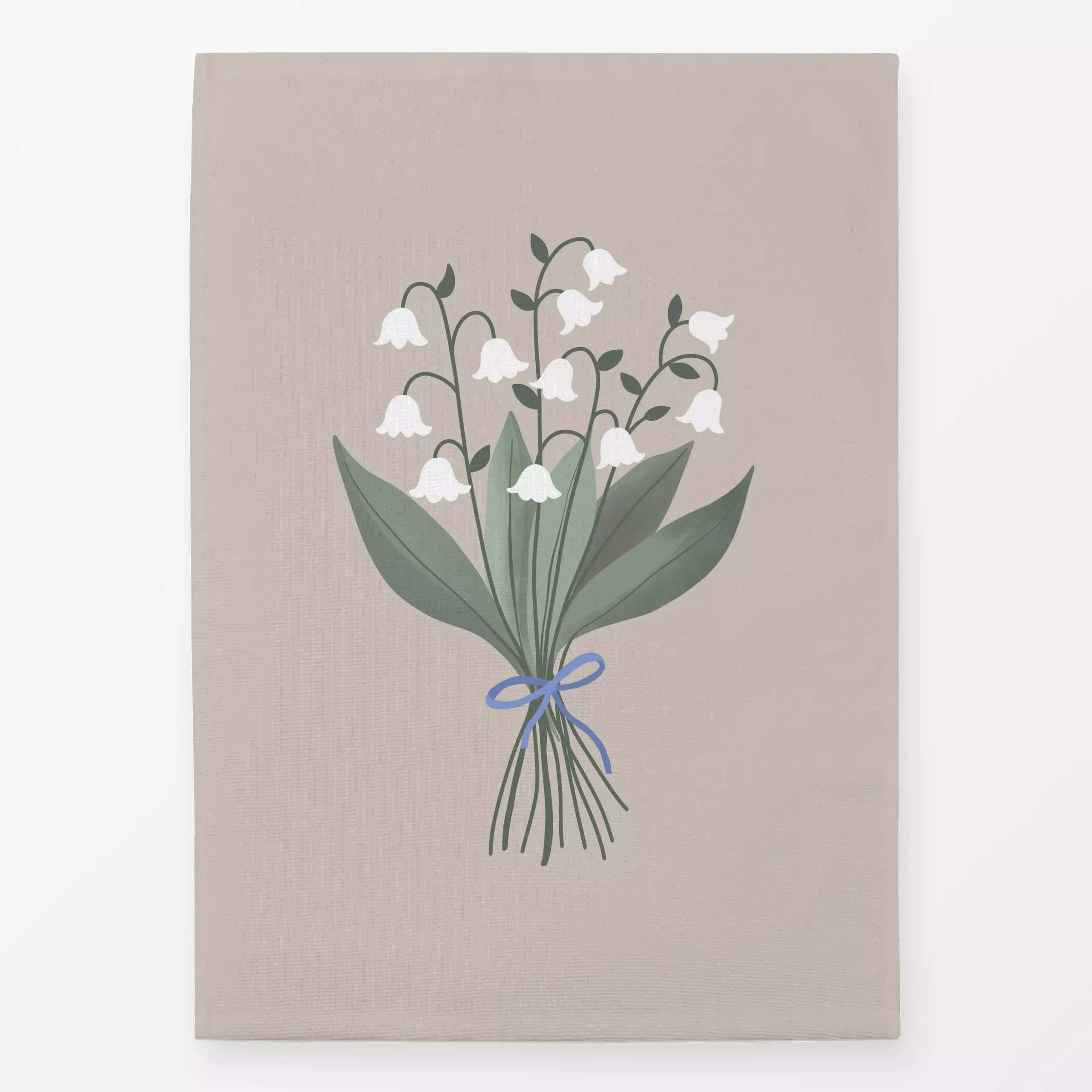 Geschirrtücher Strauß Maiglöckchen weiß - Blumen & Florales, Frühling, Anlässe, Ostern - von „Studio Kesse"; Blumen, Schneeg...