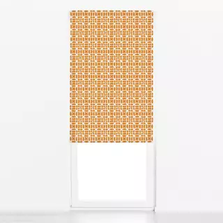 Raffrollo Mediterrane Fliesen orange