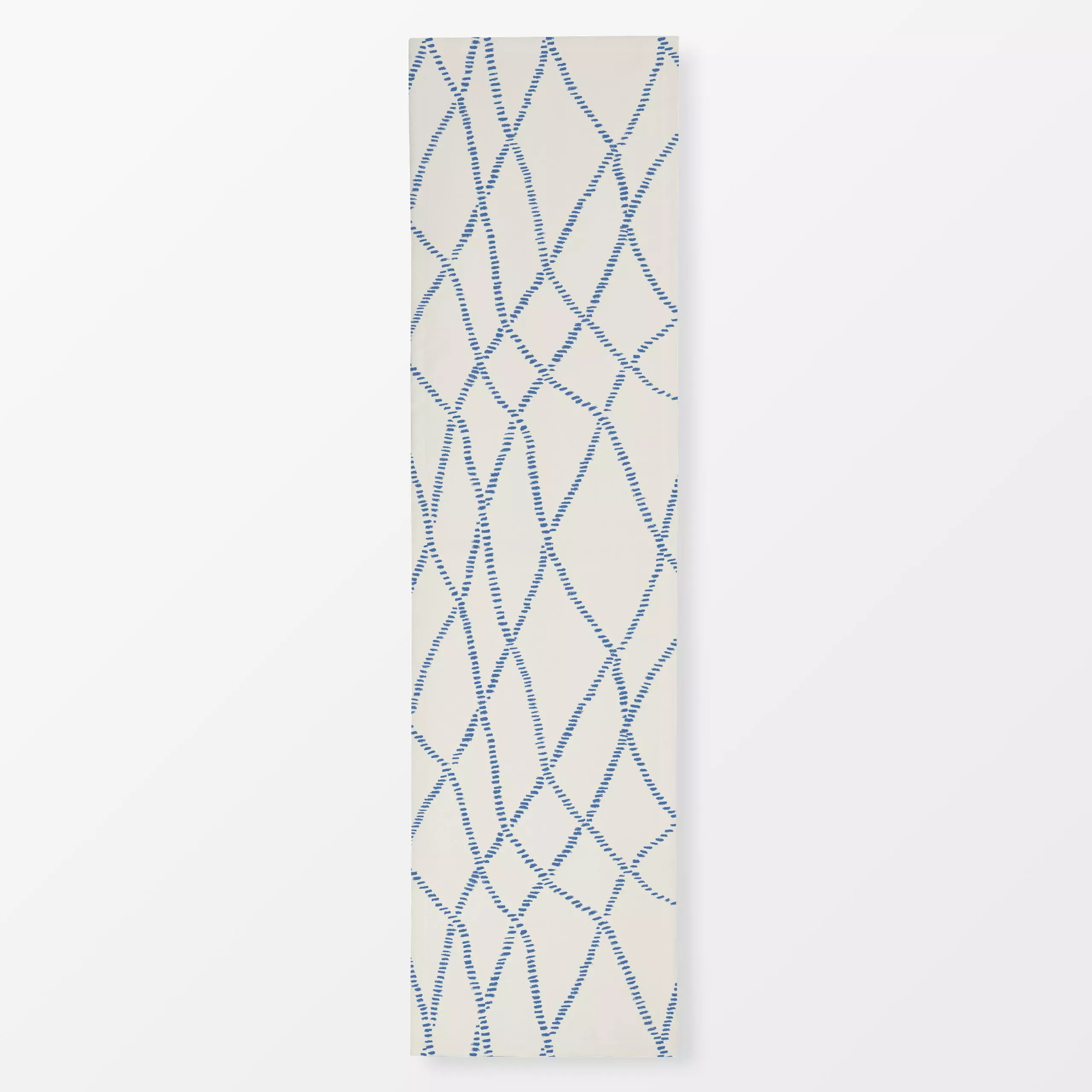 Tischläufer Trama lago - Symbole & Muster - von „Julia Schumacher"; marrakesch, marrokko, Muster, Striche, blau, gitter, net...