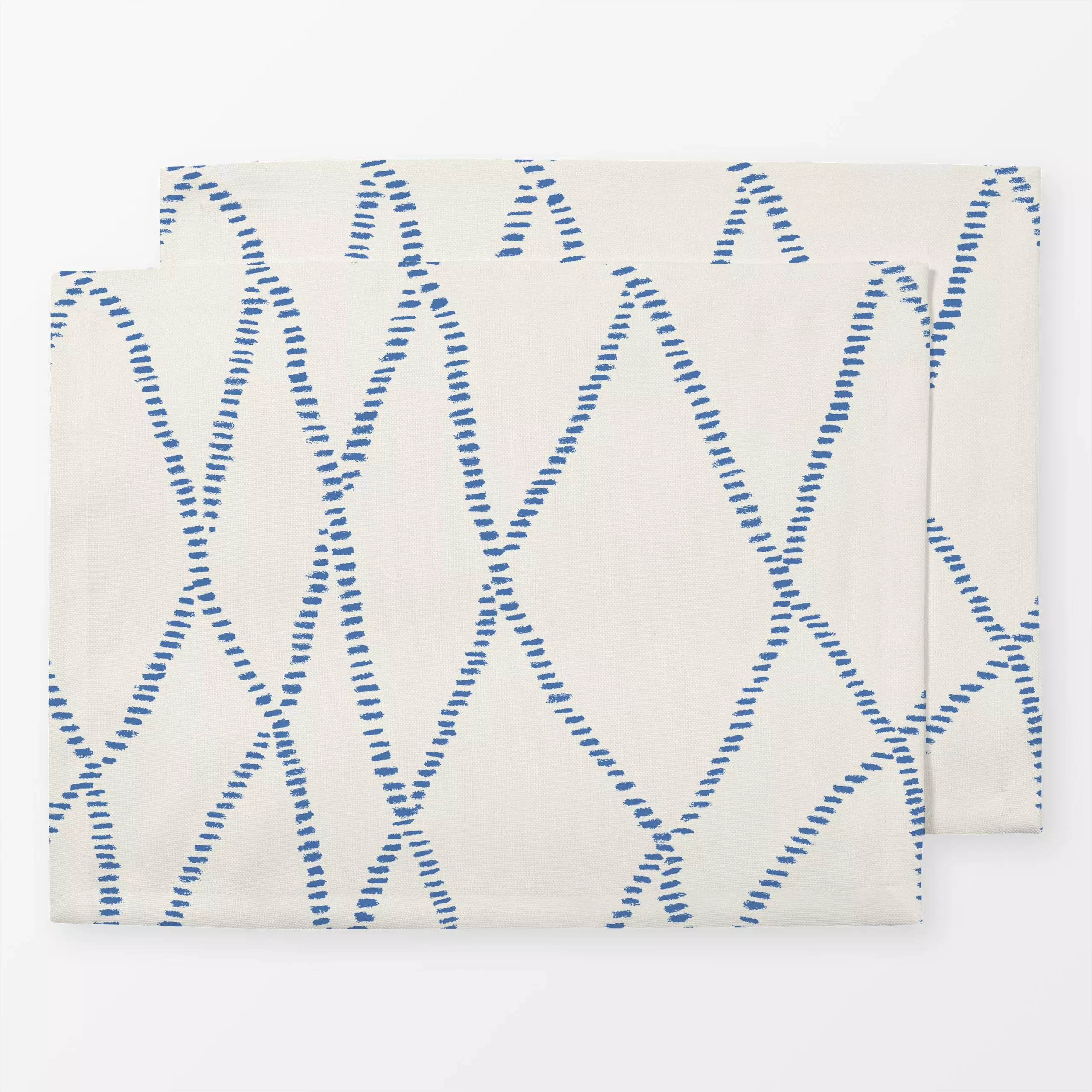 Tischset Trama lago - Symbole & Muster - von „Julia Schumacher"; marrakesch, marrokko, Muster, Striche, blau, gitter, netz, ...