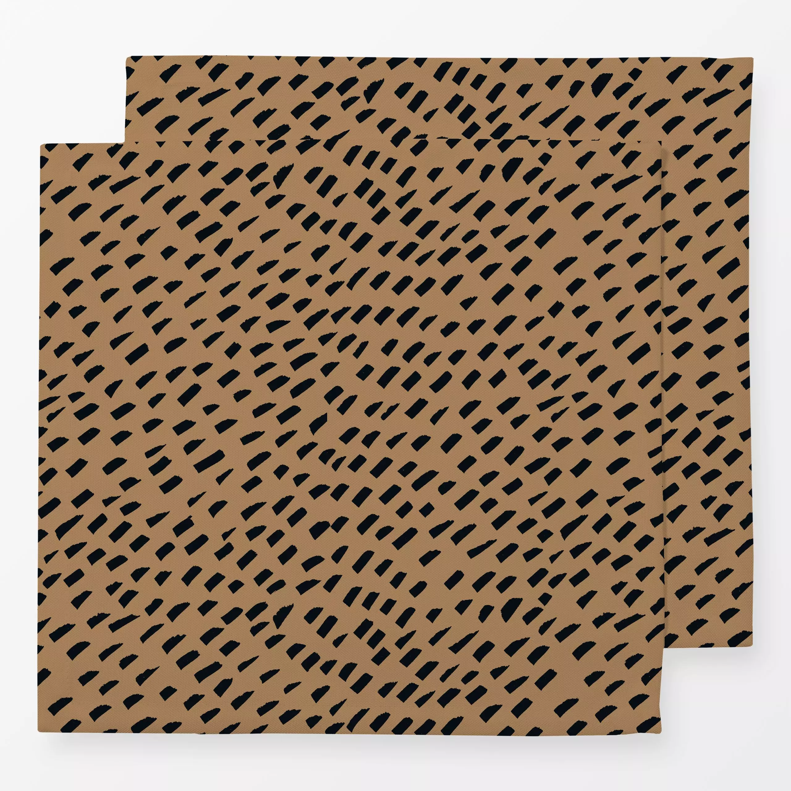 Servietten Marker ocher - Herbst, Symbole & Muster - von „Julia Schumacher"; Muster, schwarz, Kissen, ocker, diagonal, gestr...