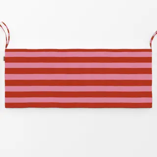 Bankauflage Streifen pink rot