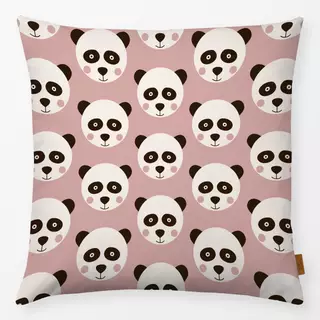 Kissen Panda rosa Muster Wendekissen