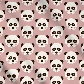 Meterware Panda rosa Muster Wendekissen