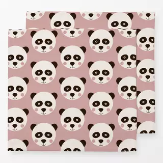 Servietten Panda rosa Muster Wendekissen