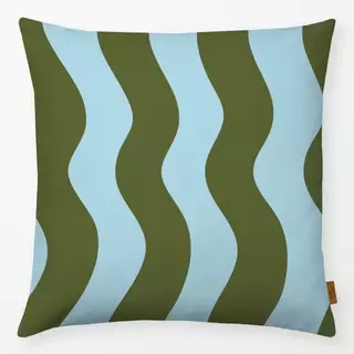 Kissen Wellen Green Blue