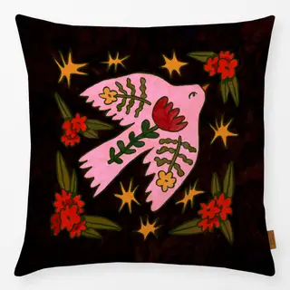 Kissen Floral Bird - Blumen Vogel