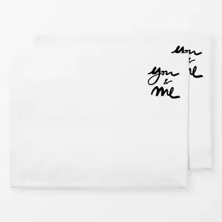 Tischset You And Me Schwarzweiß