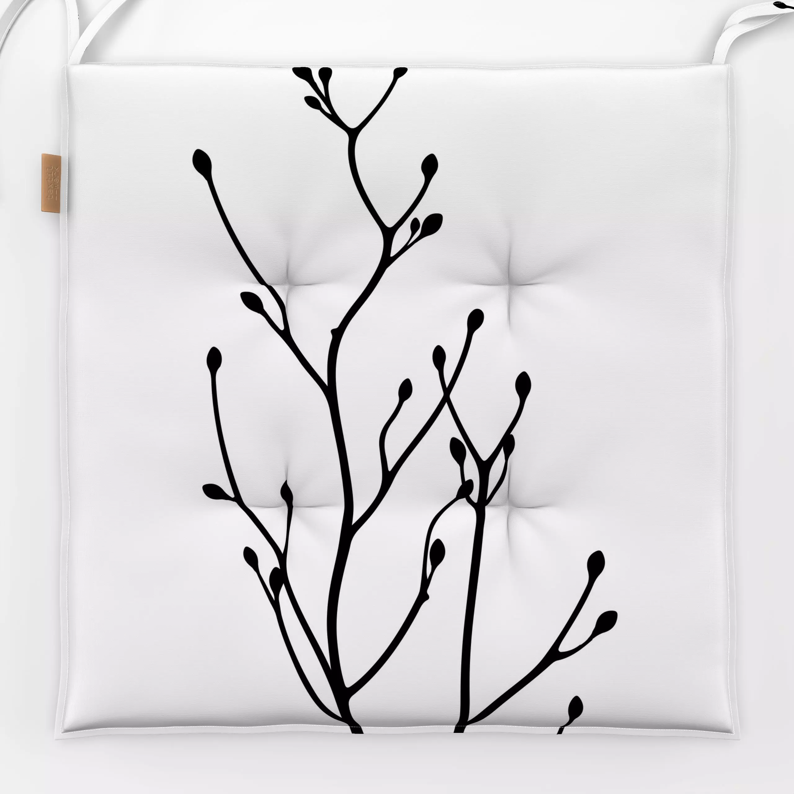 Sitzkissen Delicate Spring Wildflower III - Pflanzen & Botanik - von „Andrea Haase"; Natur, Wildblumen, floral, Silhouette, ...