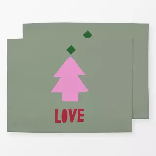 Tischset Tree and Love grün