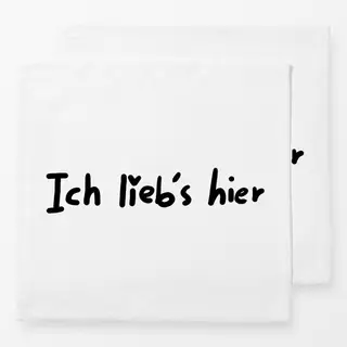 Servietten Liebs hier s/w