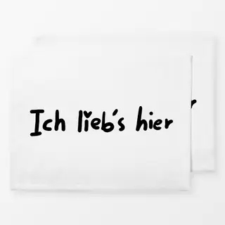 Tischset Liebs hier s/w