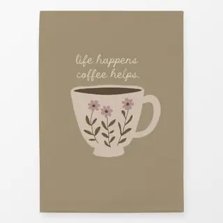 Geschirrtücher Tasse Kaffee beige