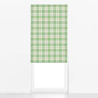Raffrollo Plaid Green Beige