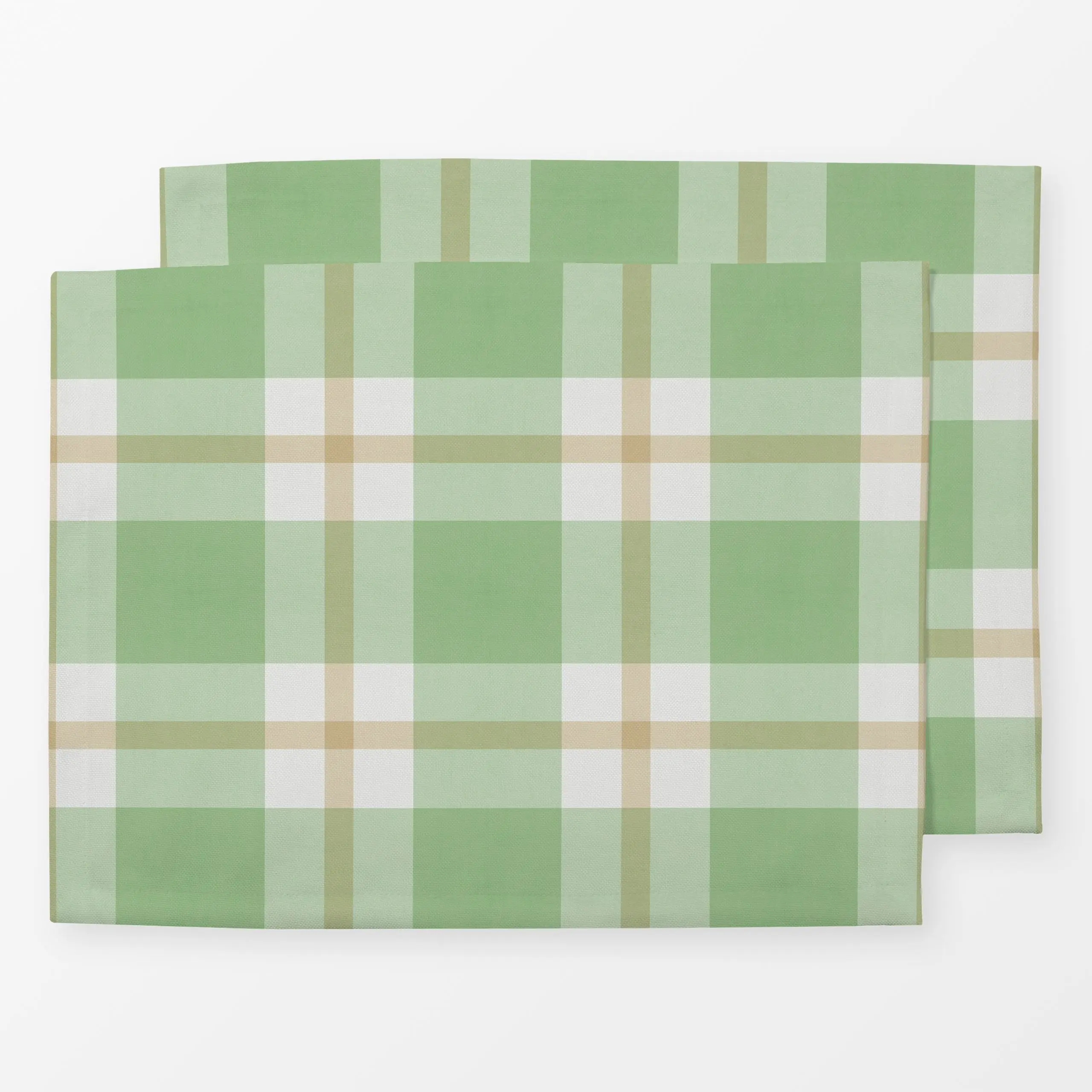 Tischset Plaid Green Beige, gemustert, von Andrea Haase