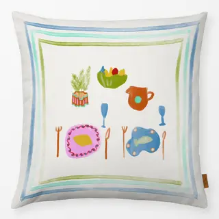 Kissen Tischszene Kreide