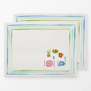 Tischset Tischszene Kreide