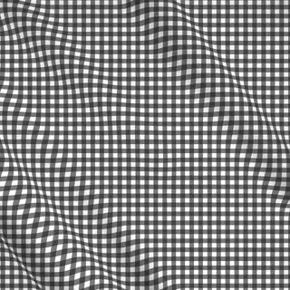 Meterware Mistletoe Gingham Schwarz Weiß