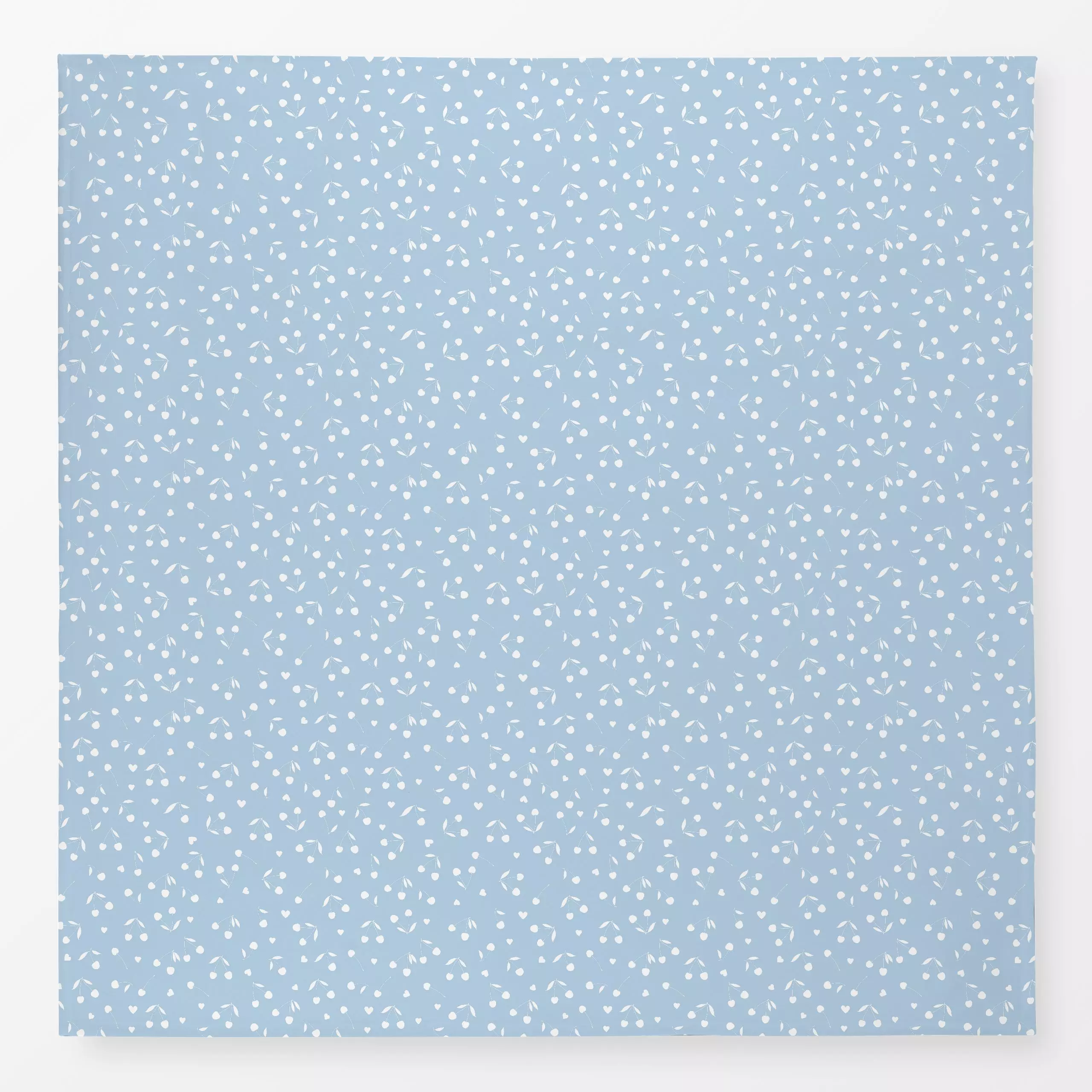 Tischdecke Kirschen mit Herz blau - Frühling, Anlässe, Früchte, Ostern - von „Katrin Graff"; Obst, Kirschen, Herzen, Sommer,...