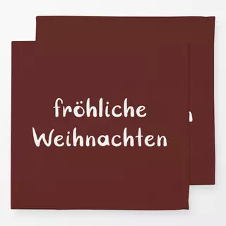 Servietten Fröhliche Weihnachten rot